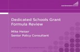 Dedicated Schools Grant Formula Review