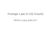 Foreign Law in US Courts