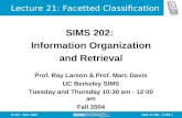Lecture 21: Facetted Classification