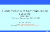 Fundamentals of Communication Systems (0701454) Second Semester 2010/2011
