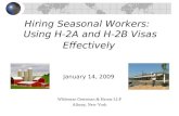 Hiring Seasonal Workers:   Using H-2A and H-2B Visas Effectively