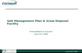 Salt Management Plan & Snow Disposal Facility