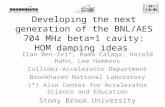 Developing the next generation of the BNL/AES 704 MHz beta=1 cavity: HOM damping ideas