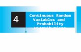 Continuous Random Variables and  Probability Distributions