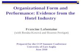 Organizational Form and Performance: Evidence from the Hotel Industry