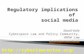 Regulatory implications of  social media