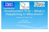 Employment First – What ’ s Happening in Wisconsin?