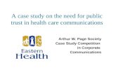A case study on the need for public trust in health care communications