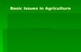 Basic Issues in Agriculture