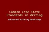 Common Core State Standards in Writing