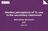 Student perceptions of TL use in the secondary classroom