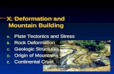 X. Deformation and   .  Mountain Building