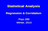 Statistical Analysis Regression & Correlation