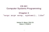 CS 201 Computer Systems Programming Chapter 2 “ argc argv envp, system(), libs ”