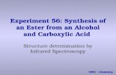 Experiment 56: Synthesis of an Ester from an Alcohol and Carboxylic Acid