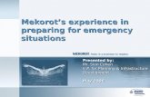 Mekorot’s experience in preparing for emergency situations