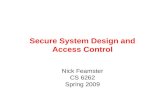 Secure System Design and Access Control