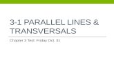 3-1 Parallel Lines & Transversals