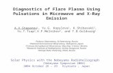 Diagnostics of Flare Plasma Using Pulsations in Microwave and X-Ray Emission
