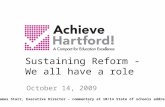 Sustaining Reform -  We all have a role