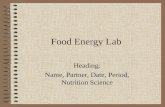 Food Energy Lab