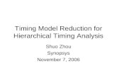 Timing Model Reduction for Hierarchical Timing Analysis