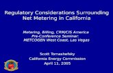 Regulatory Considerations Surrounding Net Metering in California