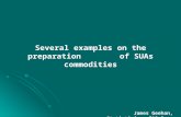 Several examples on the preparation        of SUAs commodities James Geehan,
