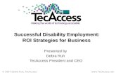 Successful Disability Employment:  ROI Strategies for Business