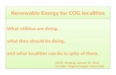 Renewable Energy for COG localities