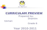 Prepared by;  Shamim Usman  Grade 6      Year 2010-2011