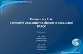 Elementary ELA: Formative  Assessments aligned to MCCR and  PARCC