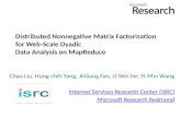 Distributed Nonnegative Matrix Factorization for Web-Scale Dyadic Data Analysis on  MapReduce