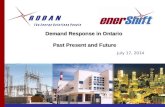 Demand Response in Ontario  Past Present and Future