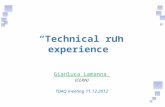 “Technical  run experience ”