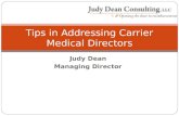 Tips in Addressing Carrier Medical Directors