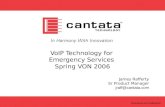 VoIP Technology for  Emergency Services  Spring VON 2006