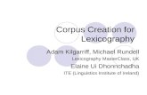 Corpus Creation for Lexicography