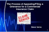 The Process of Appealing/Filing a Grievance for a Commercial Insurance Claim