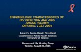 EPIDEMIOLOGIC CHARACTERISTICS OF  HIV INFECTION AND AIDS AMONG WOMEN ONTARIO, 1981-2004