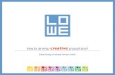 How to develop  creative  propositions?