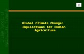 Global Climate Change:  Implications for Indian Agriculture