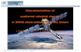 Characterization of  scattered celestial signals  in SMOS observations over the Ocean
