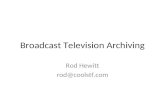 Broadcast Television Archiving