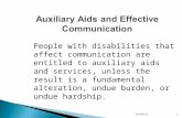 Auxiliary Aids and Effective Communication