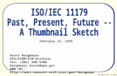 ISO/IEC 11179 Past, Present, Future -- A Thumbnail Sketch