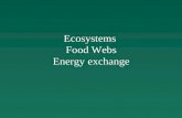 Ecosystems  Food Webs Energy exchange