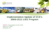 Implementation Update of SCE’s 2009-2011 LIEE Program