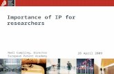 Importance of IP for researchers