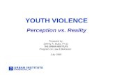 YOUTH VIOLENCE Perception vs. Reality